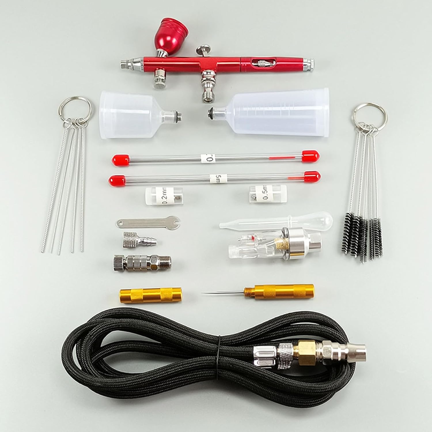 エアブラシキット 重力フィードデュアルアクションエアブラシキット